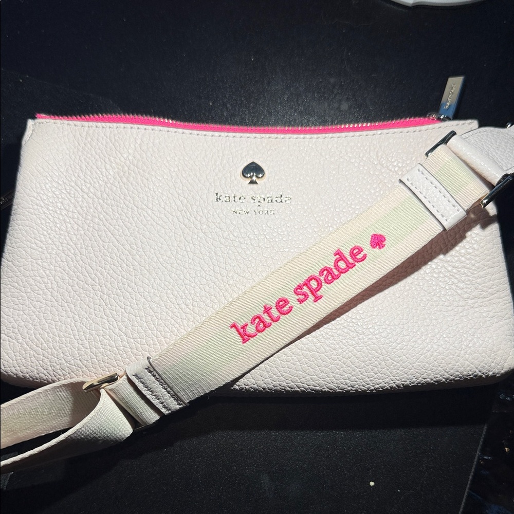 Kate Spade Pink and Cream Crossbody Bag